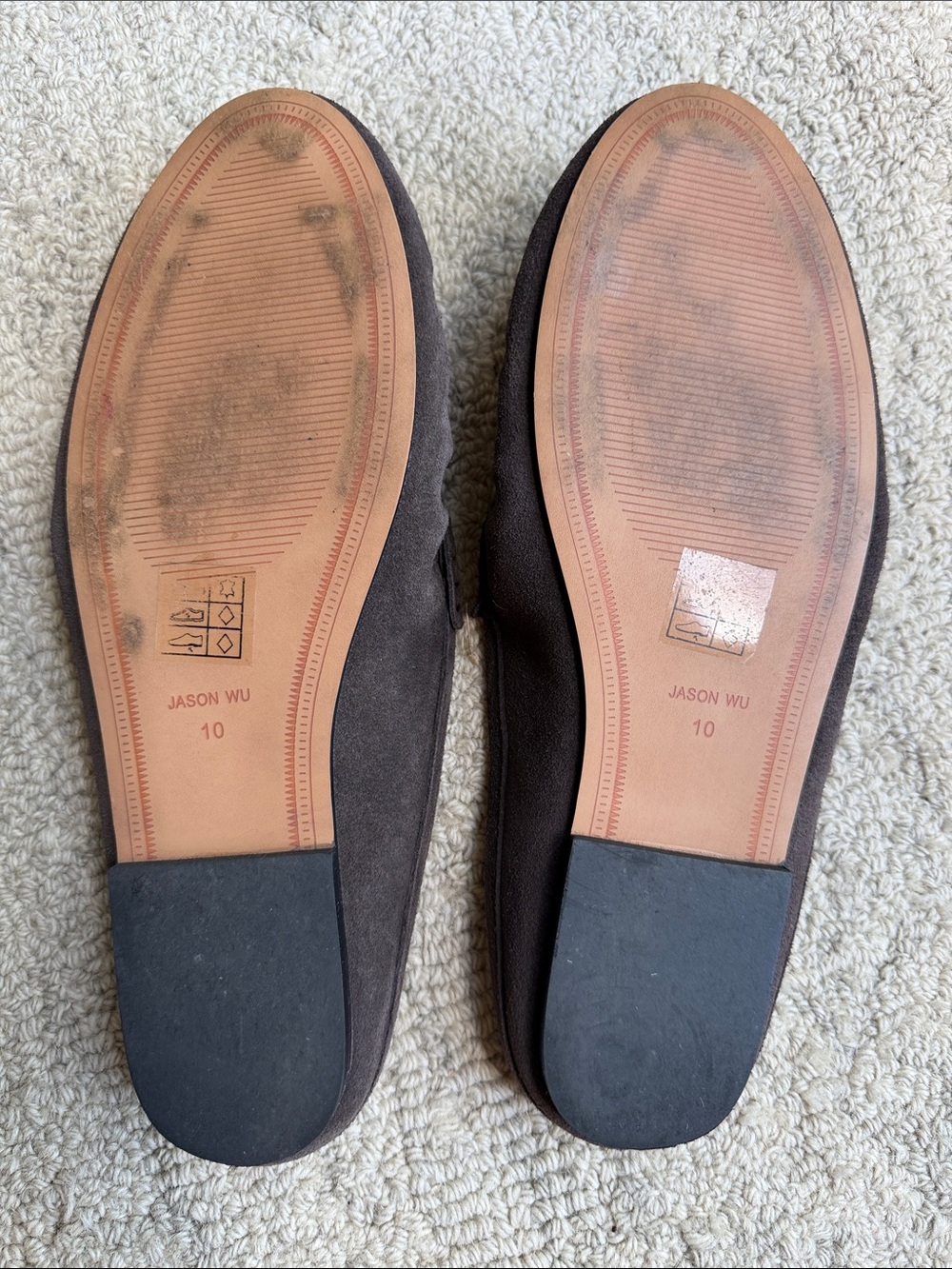 Jason Wu Brown Suede Mule Loafers - Picture 3 of 3